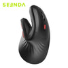SEENDA Ergonomic Mouse with Jiggler Wireless Dual Mode Vertical Mouse for Computer PC Laptop Mac Windows Reduces Wrist Strain
