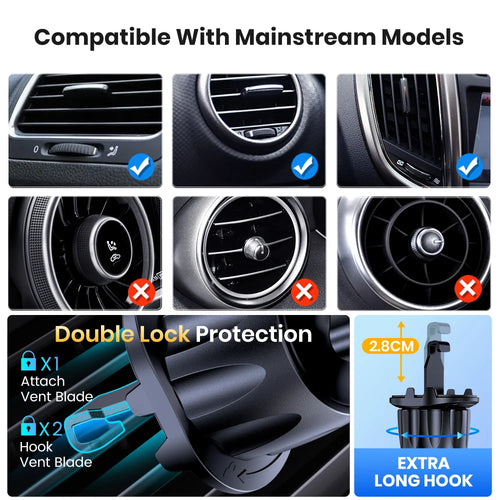 TOPK Mag-Safe Phone Holder Car, Magnetic Phone Car Mount, Air Vent Car Phone Holder with Strongest Magnet, Car Cradle for iPhone