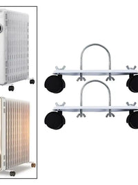 1 Pair Electric Heating Oil Heater Support Holder Replace Parts Replacements Black Wheel For Oil Heater Caster Bracket Holder