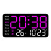 Large Digital Wall Clock Temp Date Week Display Remote Control USB Powered Table Clock Wall-mounted Dual Alarms LED Clocks