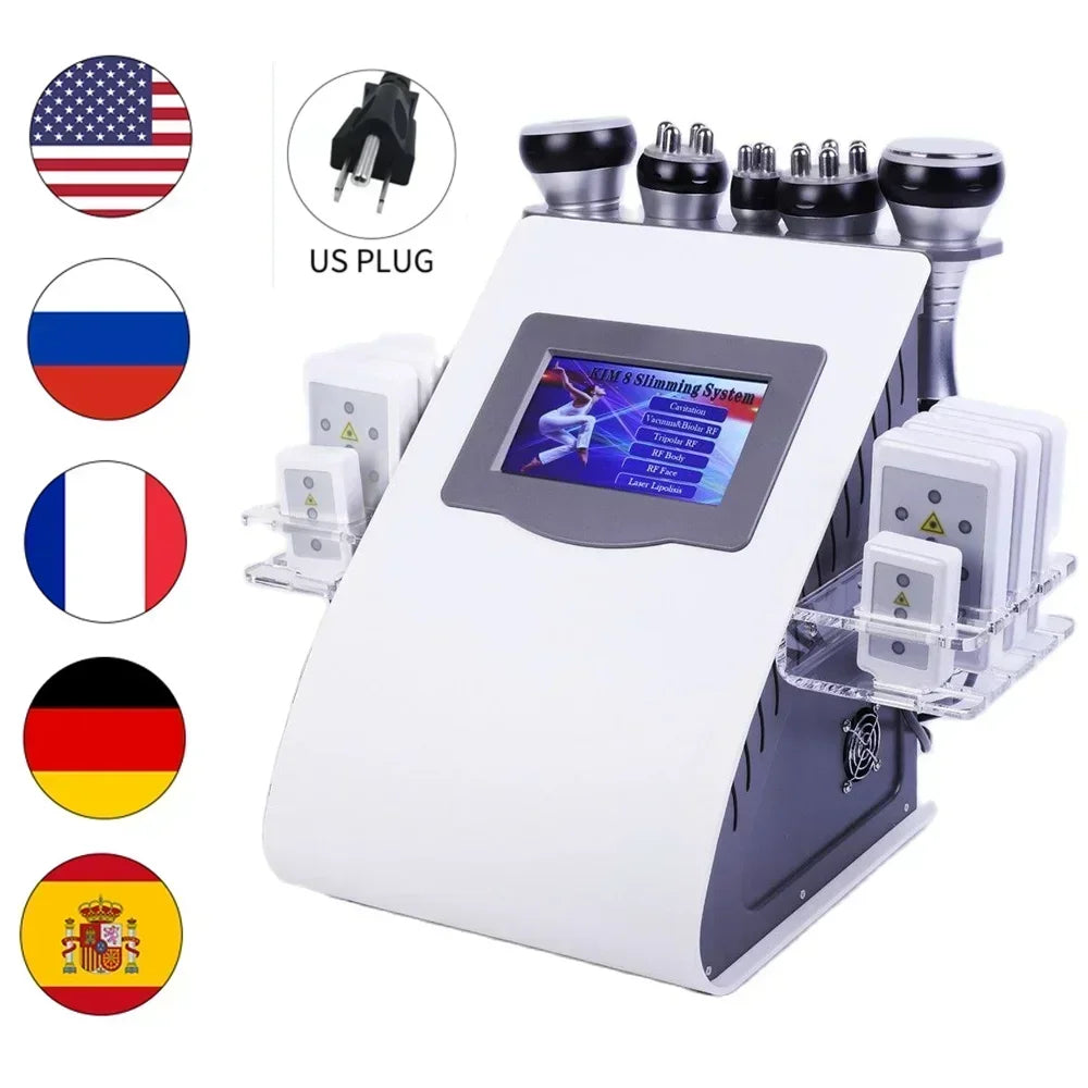 RF Tool 40K Cavitation Ultrasonic Body Slimming Machine Multi-Polar  Anti-Wrinkle Rejuvenation Skin Lift Tighten