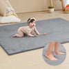Gray Memory Foam Baby Play Mat for Playpen Thick Large Crawling Mat for Floor Soft Velvet Non-Slip for Kids Playroom Mat Rug