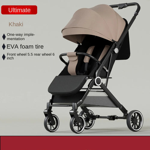 Two-way Baby Stroller can Sit or Lie Down Newborn Baby Stroller Simple Folding Ultra-lightweight Shock-absorbing Wheels