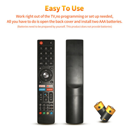 GCBLTV02ADBBT Remote Control Replaced fit for CHIQ TV Remote Controller