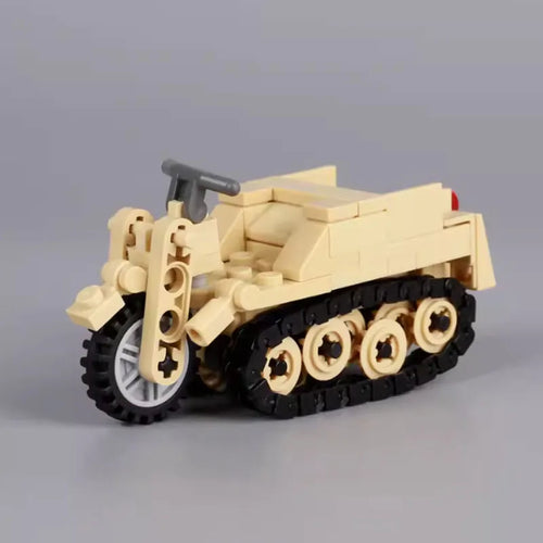 WWII Military US German Armored Vehicle MOC Building Blocks Soldiers Figure Tank Gun Carriage Medical Truck Transport Toys K033