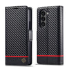 PU Carbon Fiber Leather Wallet Phone Case For Samsung Galaxy Z Fold 6 5 4 3 Magnetic Flip Book Holder Cover For Galaxy Z Fold6