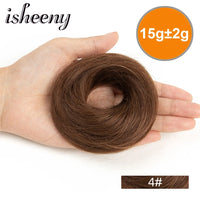 Fashion Messy Human Hair Buns Hairpieces Natural Black Brown Blonde Colors Ponytail Scrunchie Hair Extension Easy to Wear 15g/pc