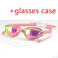 ARENA Professional Adult Anti-fog Swimming Goggles with Earplugs Men Women Swim Leak Proof Adjustable UV Protection Eyewear