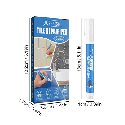 3/6pcs Waterproof White Wall Tile Marker Pen Grout Restorer Gap Repair for Bathroom Floor Seam Paint Filling Construction Tools