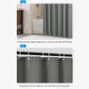 1pcs 180cm*180cm Plain Waffle Waterproof Mildew Resistant Polyester Shower Curtain Bathroom Partition Curtain With 12 Hooks
