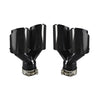 1 Pcs Universal Car Carbon Fibre Tail Throat Silencer Length Black Y-Shaped Double Out Twill Glossy Exhaust Muffler Tip