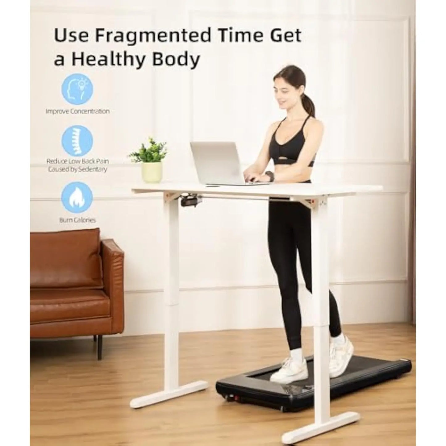 Walking Pad - Under Desk Treadmill, Treadmills for Home/Office, Portable Treadmill, Walking Pad Treadmill Under Desk with Remot