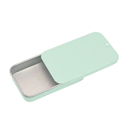 1 Pcs Metal Rectangular Empty Mini Tin Box Tinplate Push Candy Pill Cases Bins Jar Hinged Containers Small Organizer Storage Box
