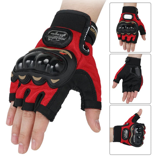 Motorcycle Gloves for Men Women Half Finger Glove Moto Fingerless Riding Protective Gear Gloves Motorbike ATV MTB Racing  Gloves