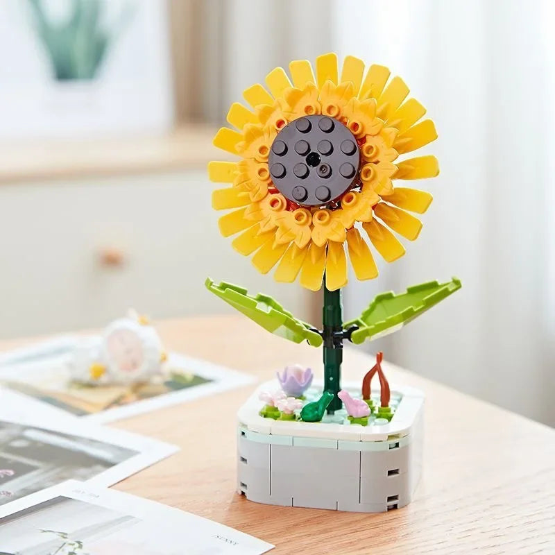 LOZ Flower Bouquet Building Blocks Kit DIY Flowers Block Toys Set Valentine's Day Rose Bricks Set Gift for Girls Friends adults