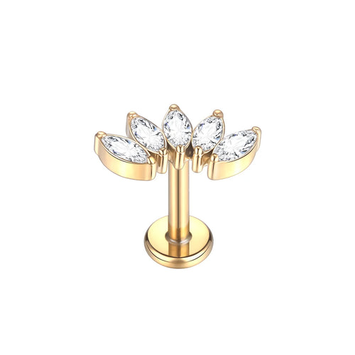 1Pc G23 Titanium Ear Tragus Cartilage Helix Daith Piercing Stud Earrings for Women Internal Thread Labret Piercing Lip Ring 16G