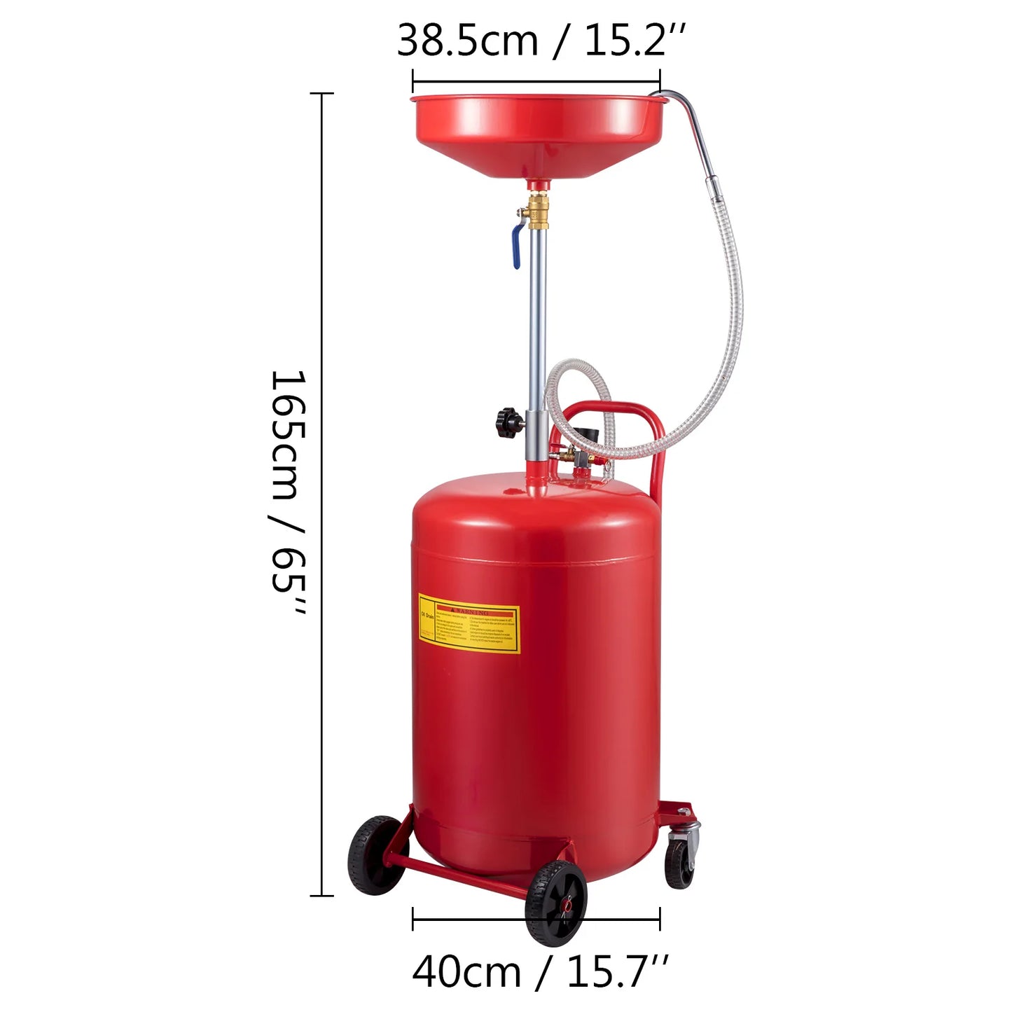 VEVOR 20 Gallon Waste Oil Drain Tank Air Operated Drainer with Pressure Regulating Valve for Fluid Fuel Transfer Drainage