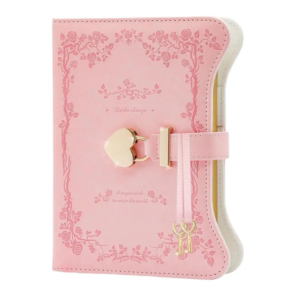 Notebook With Lock B6 PU Leather Journal With Lock And Key 360 Pages Refillable Notebook Secret Diary For Women Girls Personal