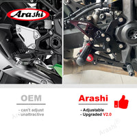 Arashi V2.0 Adjustable Rearset For KAWASAKI Ninja ZX4R ZX-4R 2023 / ZX-4RR ZX4RR 2022 -2024 CNC Footrest Foot Pegs Pedal