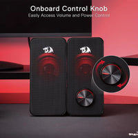 Redragon GS500 Stentor USB PC Gaming 2.0 Channel Stereo Desktop Computer Speaker Backlight