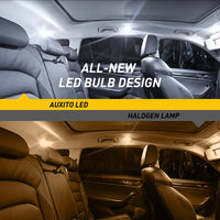 AUXITO 10X W5W T10 LED Bulb Ultra Bright White 194 168 LED Car Interior Lights Canbus Map Dome Door Glove Box Trunk Light 12V