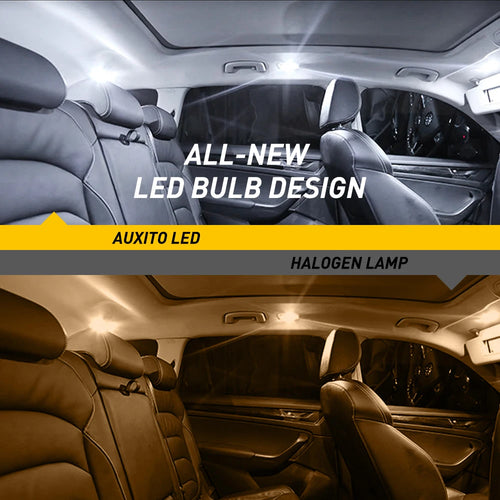 AUXITO 10X W5W T10 LED Bulb Ultra Bright White 194 168 LED Car Interior Lights Canbus Map Dome Door Glove Box Trunk Light 12V