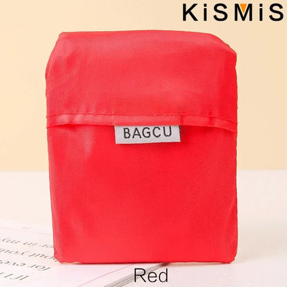 Eco Shopping Bag Fashion Printing Foldable Reusable Tote Folding Pouch Convenient Large-capacity Storage Bags Grocery Totes
