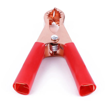 4pcs Battery Test Lead Clips Copper-plated 50A Cell Alligator Clamp Connector Insulated Handle Lightweight for Electron Industry