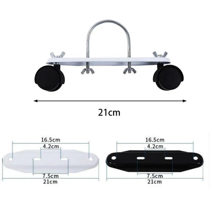1 Pair Electric Heating Oil Heater Support Holder Replace Parts Replacements Black Wheel For Oil Heater Caster Bracket Holder