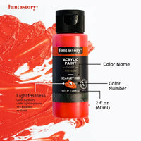 Fantastory 28 Classic Colors Acrylic Paint Set, Professional Craft Paint With 12 Brushes, Suitable for Wood/ Stons/ Model/ Rock