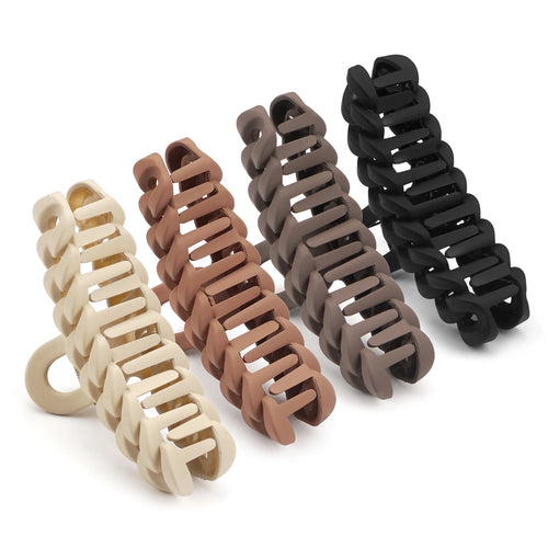 4PCS Hair Claw Clips 4 Inch Nonslip Large Crab Hairpins for Women Thin Hair Accessories Barrette Girls Gifts for Women