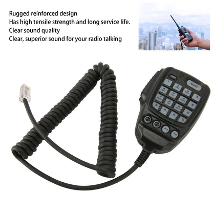 Walkie Talkie Speaker Microphone High Tensile Strength 2 Way Radio Microphone ABS Clear Sound for 1907R for 300DR for FT 7900R