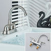 Wanmivezlo Integrated Basin Brass Sink Faucet With Double Handle Hot And Cold Water Deck Installation Wash Basin Faucet