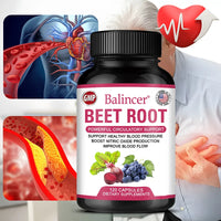 Organic Beet Root Powder Extract + Black Pepper, Vitamin and Mineral Supplement, Blood Circulation, Blood Pressure Health