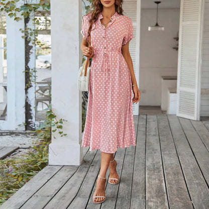 Hot New Women's Summer Maxi Dress 2025 Floral Wrap V Neck Puff Short Sleeve Ruffle Beach Resort Long Dresses