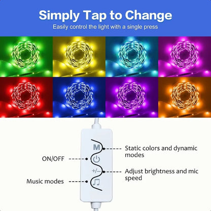 16.4ft Smart LED Strip Lights WiFi LED Lights Strip Work with Alexa and Google Assistant RGB 16 Million Colors with App Control