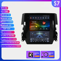 9.7" 7862 Android 13 Car radio for Honda Civic 2015-2020 tesla Style Multimedia player Carplay GPS navi Stereo 4G SWC Autoradio
