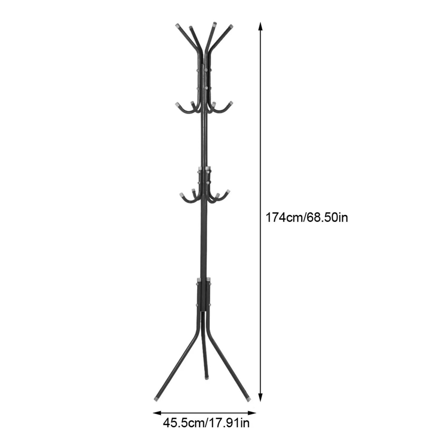 Multi Hook Metal Coat Hat Rack Tree Stand Clothes Bag Hanger Organizer for Home Bedroom Coat Clothes Stand Coat Hat Tree Stand