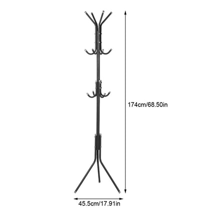 Multi Hook Metal Coat Hat Rack Tree Stand Clothes Bag Hanger Organizer for Home Bedroom Coat Clothes Stand Coat Hat Tree Stand