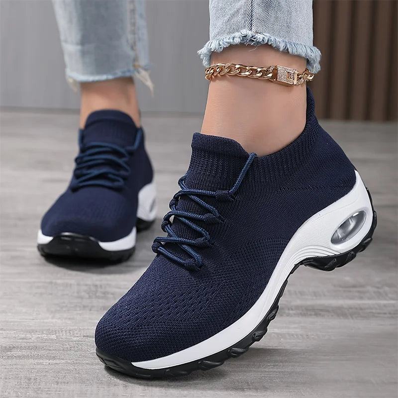 Summer Women Sneakers Outdoor Running Air Cushion Sport Shoes Increase Height Breathable Walk Shoes Dropshipping