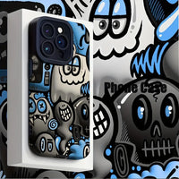 Creative Cartoon Graffiti Pattern Phone Case Protective Cover Compatible with IPhone IPhone 16 Pro Max 15 Pro 14Plus 13 12 11