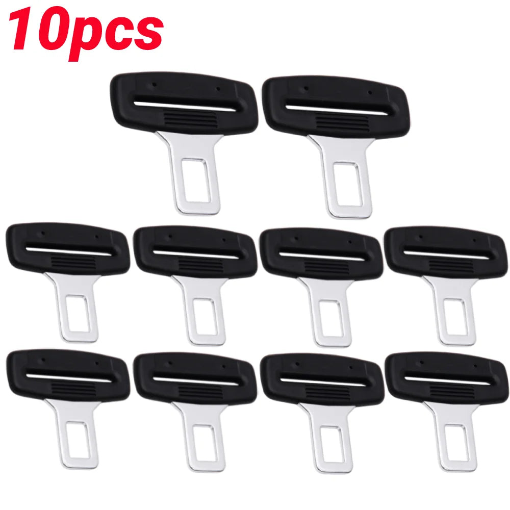 10-2PCS Seat Belt Tongue Car Seat Belt Buckle Clips Car Seat Belt Clip Extender Plug Safety Extension Buckle Auto Accessories