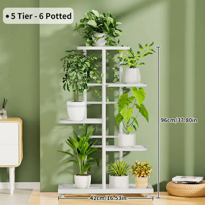 Plant Stand Flower Stand 4/6/8 Tier Flower Pot Shelf Balcony Indoor Multi-layer Storage Rack Succulent Plant Flower Rack