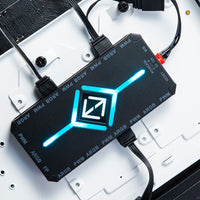 1 To 9 3 in 1 5V 3 Pin ARGB Controller Cooling Fan Hub w/ Remote 4 Pin PWM Magnetic Suction Hub SATA Powered for PC Case