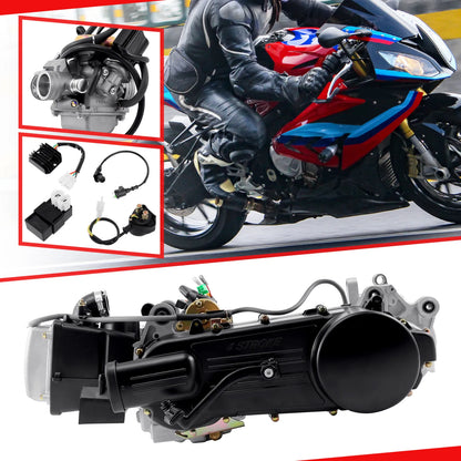 Samger Scooter 150CC 4 Stroke Engine GY6 11inch Long Shaft Air Cooling Motorcycle Go Kart Moto Motor CVT ATV Complete Engine