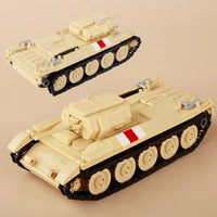 WWII Military US German Armored Vehicle MOC Building Blocks Soldiers Figure Tank Gun Carriage Medical Truck Transport Toys K033