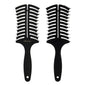 Qipooh Curved Vented Hair Brush Scalp Massage Comb Women Wet Curly Detangle Hair Brush for Salon Hairdressing Styling Tools