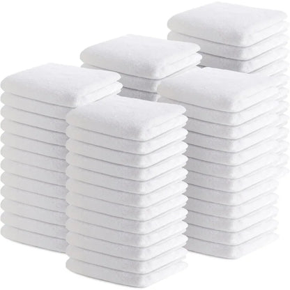 200 Pieces Wash Cloths Bulk Face Cloths Cotton Washcloths Set Hand Towels Absorbent for Bathroom Soft Cleaning Rags