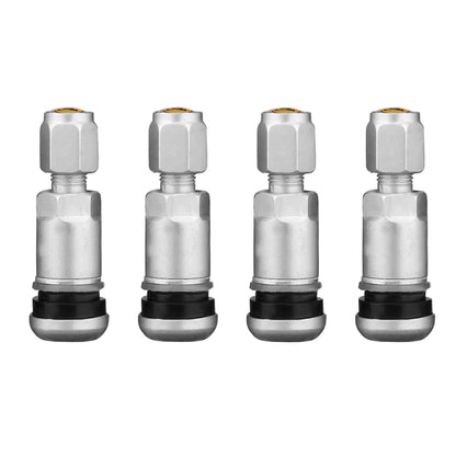 4pcs Auto Tubeless Tire Valve Stems | Dust Caps | High-Quality Automotive Replacement Parts