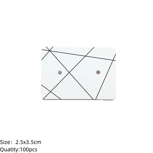 100pcs Cardboard Earring Display Card Paperboard Jewelry Label Hanging for Entrepreneurship Selling Small Businesses Packaging